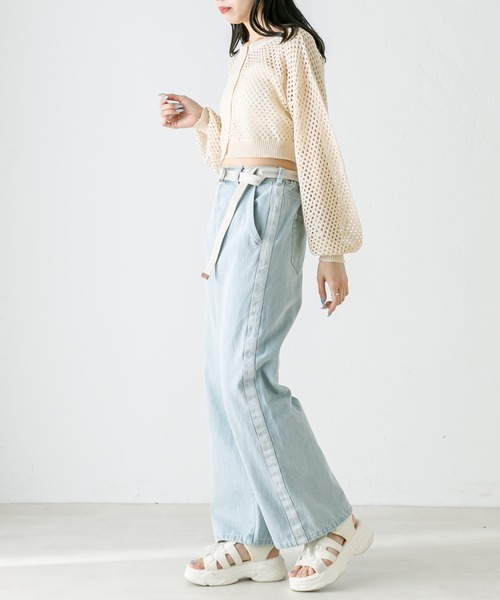 OLIVE des OLIVE(オリーブデオリーブ)の「ダブルフロントメッシュカーディガン 1031050250(カーディガン/ボレロ・レディース・ラベンダー/アイボリー/ブラック/オフホワイト・FREE)」の16枚目の写真