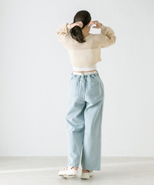 OLIVE des OLIVE(オリーブデオリーブ)の「ダブルフロントメッシュカーディガン 1031050250(カーディガン/ボレロ・レディース・ラベンダー/アイボリー/ブラック/オフホワイト・FREE)」の17枚目の写真