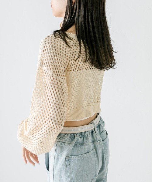 OLIVE des OLIVE(オリーブデオリーブ)の「ダブルフロントメッシュカーディガン 1031050250(カーディガン/ボレロ・レディース・ラベンダー/アイボリー/ブラック/オフホワイト・FREE)」の19枚目の写真