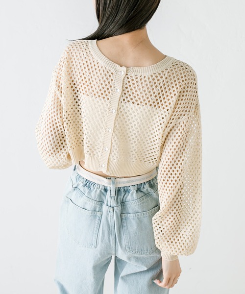 OLIVE des OLIVE(オリーブデオリーブ)の「ダブルフロントメッシュカーディガン 1031050250(カーディガン/ボレロ・レディース・ラベンダー/アイボリー/ブラック/オフホワイト・FREE)」の22枚目の写真