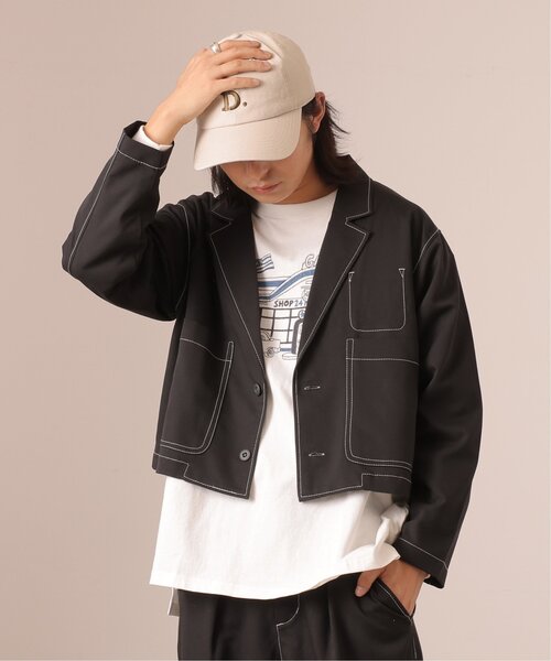 DOUBLE NAME（ダブルネーム）の「配色ステッチショート丈ジャケット