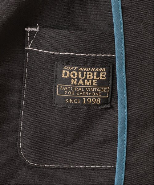 DOUBLE NAME（ダブルネーム）の「配色ステッチショート丈ジャケット/ユニセックス可（テーラードジャケット・レディース・オレンジ/カーキ/ブラック・FREE）」の11枚目の写真