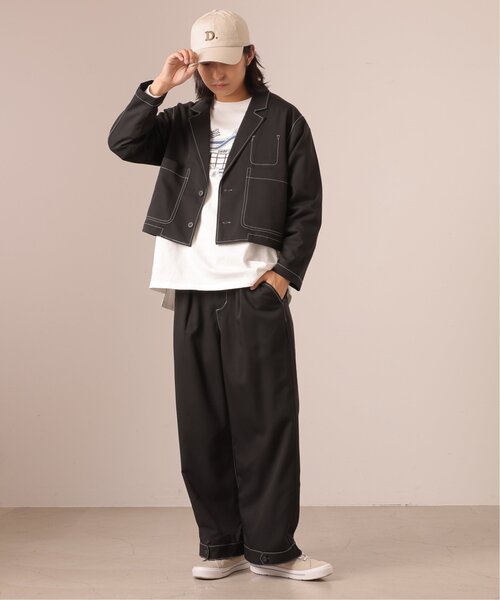 DOUBLE NAME（ダブルネーム）の「配色ステッチショート丈ジャケット