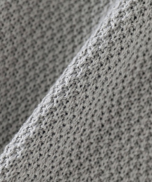 ETELIO(エテリオ)の「ビッグシルエット鹿の子編み5分袖サマーカーディガン(カーディガン/ボレロ・メンズ・ブルー/グレー/ブラック/ワイン・S/M/L)」の14枚目の写真