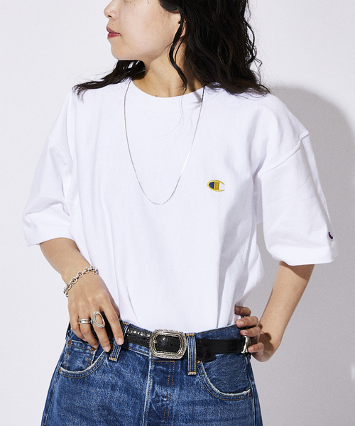 Champion（チャンピオン）の「【CHAMPION / チャンピオン】別注 リバースウィーブTシャツ（Tシャツ/カットソー・メンズ・ホワイト/ブラック/アイボリー/ブルー系その他・MEDIUM/LARGE/X-LARGE/XX-LARGE）」の7枚目の写真