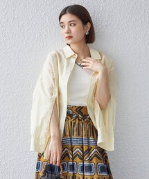 SHIPS | 〈手洗い可能〉綿 ナイロン シアー オーバー シャツ◆(シャツ/ブラウス)