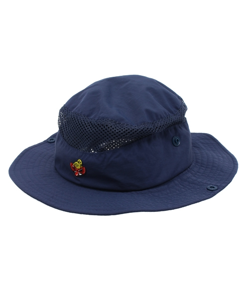 HYSTERIC MINI(ヒステリックミニ)の「Rolling sunshine cover HAT(日除け付き)(ハット・キッズ・ブラック/ネイビー・48/52/54/50)」の1枚目の写真