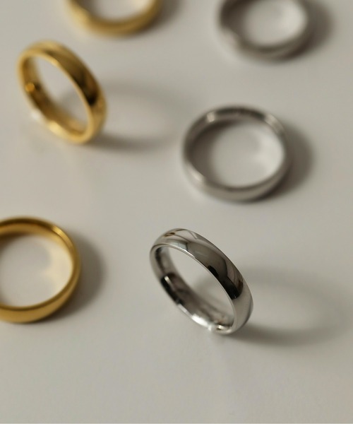 ORLEAN（オルレアン）の「金属アレルギー対応 シンプルラウンドリング 幅4mm サージカルステンレス 316L 4号 9号 11号（リング・レディース・シルバー/ゴールド・11号/9号/4号）」の3枚目の写真