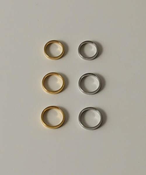 ORLEAN（オルレアン）の「金属アレルギー対応 シンプルラウンドリング 幅4mm サージカルステンレス 316L 4号 9号 11号（リング・レディース・シルバー/ゴールド・11号/9号/4号）」の4枚目の写真