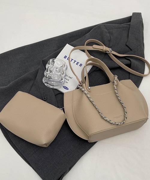 aimoha(アイモハ)の「2WAYバケツ型ショルダーバック(ショルダーバッグ・レディース・オフホワイト/ブラック/ベージュ/グリーン/ピンク・FREE)」の19枚目の写真