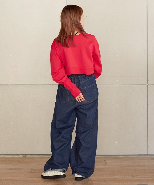 w closet(ダブルクローゼット)の「刺繍入りクルーネックカーディガン(カーディガン/ボレロ・レディース・オフホワイト/ブラック/ブルー/レッド・FREE)」の15枚目の写真