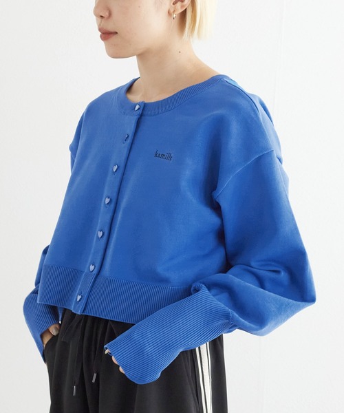 w closet(ダブルクローゼット)の「刺繍入りクルーネックカーディガン(カーディガン/ボレロ・レディース・オフホワイト/ブラック/ブルー/レッド・FREE)」の22枚目の写真