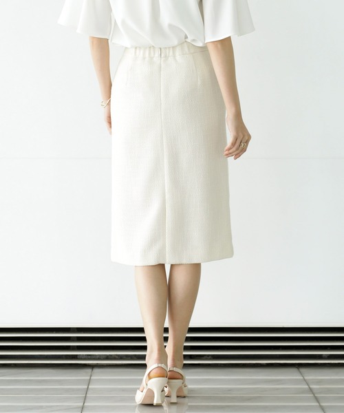 WHITE JOOLA（ホワイトジョーラ）の「【WEB限定！WHITEJOOLA】ツイードタイトスカート（スカート・レディース・ブラック/ネイビー/オフホワイト・S/M/L）」の8枚目の写真