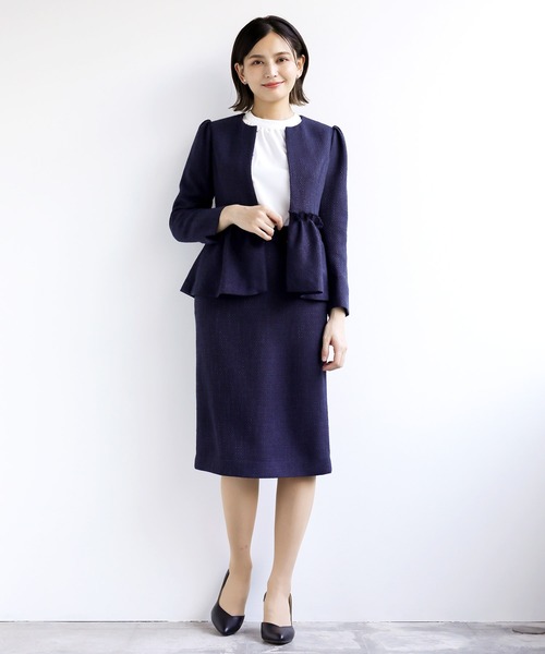 WHITE JOOLA（ホワイトジョーラ）の「【WEB限定！WHITEJOOLA】ツイードタイトスカート（スカート・レディース・ブラック/ネイビー/オフホワイト・S/M/L）」の14枚目の写真