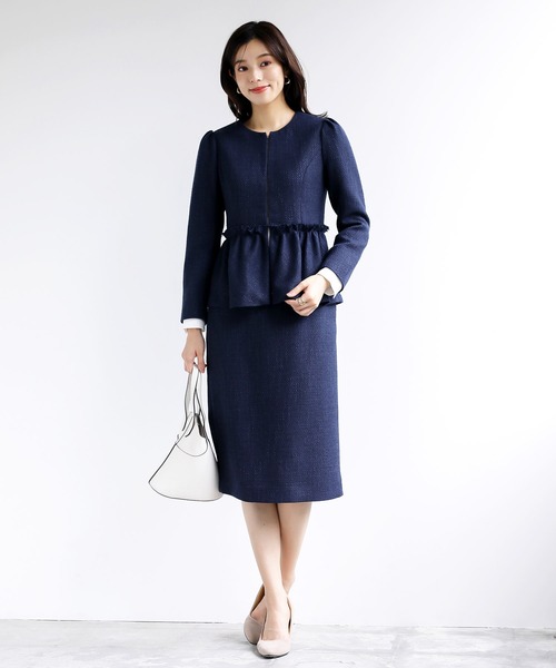 WHITE JOOLA（ホワイトジョーラ）の「【WEB限定！WHITEJOOLA】ツイードタイトスカート（スカート・レディース・ブラック/ネイビー/オフホワイト・S/M/L）」の9枚目の写真