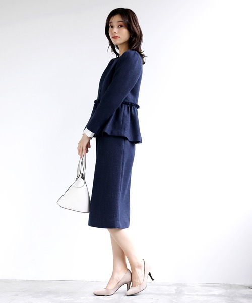 WHITE JOOLA（ホワイトジョーラ）の「【WEB限定！WHITEJOOLA】ツイードタイトスカート（スカート・レディース・ブラック/ネイビー/オフホワイト・S/M/L）」の10枚目の写真