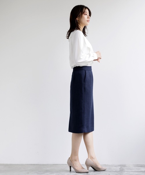 WHITE JOOLA（ホワイトジョーラ）の「【WEB限定！WHITEJOOLA】ツイードタイトスカート（スカート・レディース・ブラック/ネイビー/オフホワイト・S/M/L）」の11枚目の写真