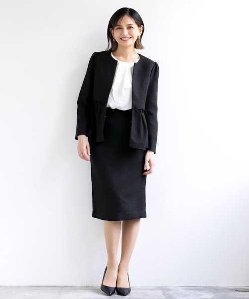 WHITE JOOLA（ホワイトジョーラ）の「【WEB限定！WHITEJOOLA】ツイードタイトスカート（スカート・レディース・ブラック/ネイビー/オフホワイト・S/M/L）」の18枚目の写真