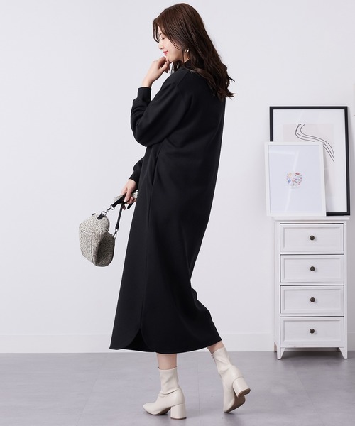 セール】ハーフジップ裏起毛ワンピース（ワンピース）｜CHAN ME