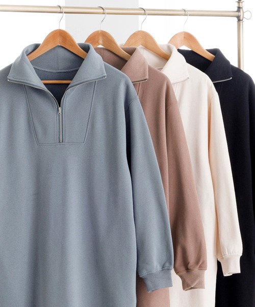 ワンピース chan セール】ハーフジップ裏起毛ワンピース（ワンピース）｜CHAN ME