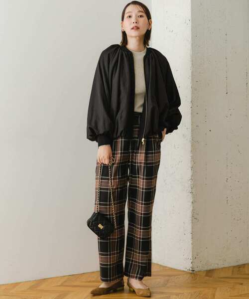 F by ROSSO（エフバイロッソ）の「F by ROSSO　キルトギャザーブルゾン（ブルゾン・レディース・ブラック/グレー・FREE）」の8枚目の写真