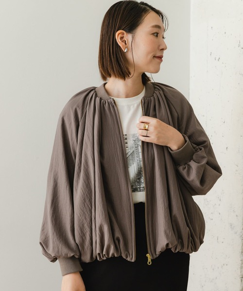 F by ROSSO（エフバイロッソ）の「F by ROSSO　キルトギャザーブルゾン（ブルゾン・レディース・ブラック/グレー・FREE）」の11枚目の写真