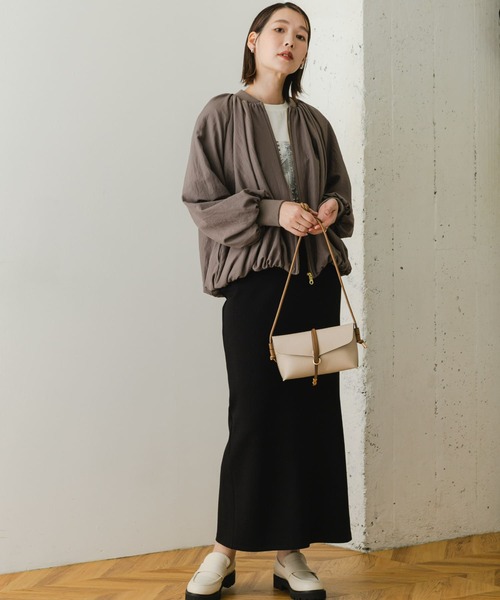 F by ROSSO（エフバイロッソ）の「F by ROSSO　キルトギャザーブルゾン（ブルゾン・レディース・ブラック/グレー・FREE）」の14枚目の写真