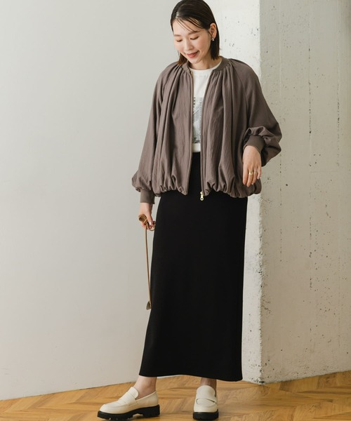 F by ROSSO（エフバイロッソ）の「F by ROSSO　キルトギャザーブルゾン（ブルゾン・レディース・ブラック/グレー・FREE）」の15枚目の写真