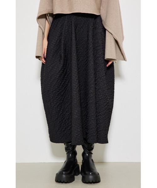 rienda（リエンダ）の「ラウンドフォルムスカート（スカート・レディース・ブラック/ライトベージュ/マルチ・SMALL/MEDIUM）」の18枚目の写真