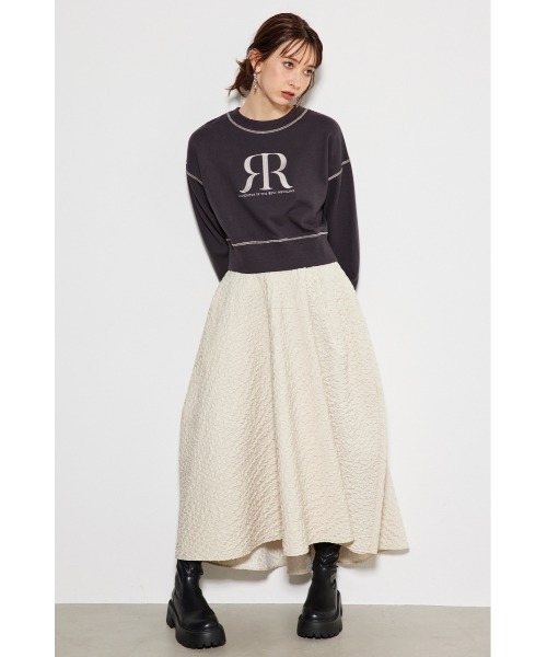 rienda（リエンダ）の「ラウンドフォルムスカート（スカート・レディース・ブラック/ライトベージュ/マルチ・SMALL/MEDIUM）」の20枚目の写真