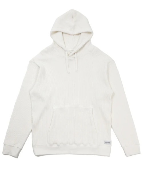 BANKS(バンクス)の「HOODIE/BANKS(バンクス)ベーシックフィットオーガニックコットンプルオーバーパーカー(パーカー・メンズ・オフホワイト・LARGE/MEDIUM/X-LARGE/SMALL)」の2枚目の写真
