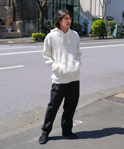 BANKS(バンクス)の「HOODIE/BANKS(バンクス)ベーシックフィットオーガニックコットンプルオーバーパーカー(パーカー・メンズ・オフホワイト・LARGE/MEDIUM/X-LARGE/SMALL)」の8枚目の写真