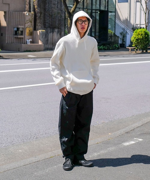 BANKS(バンクス)の「HOODIE/BANKS(バンクス)ベーシックフィットオーガニックコットンプルオーバーパーカー(パーカー・メンズ・オフホワイト・LARGE/MEDIUM/X-LARGE/SMALL)」の7枚目の写真