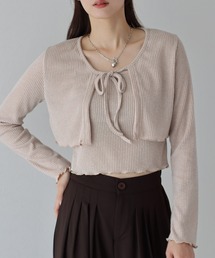 リボンカーディガン＆キャミSET