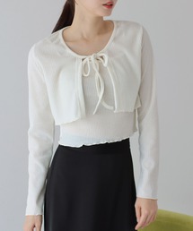 BLUEEAST（ブルーイースト）の「リボンカーディガン＆キャミSET（アンサンブル）」