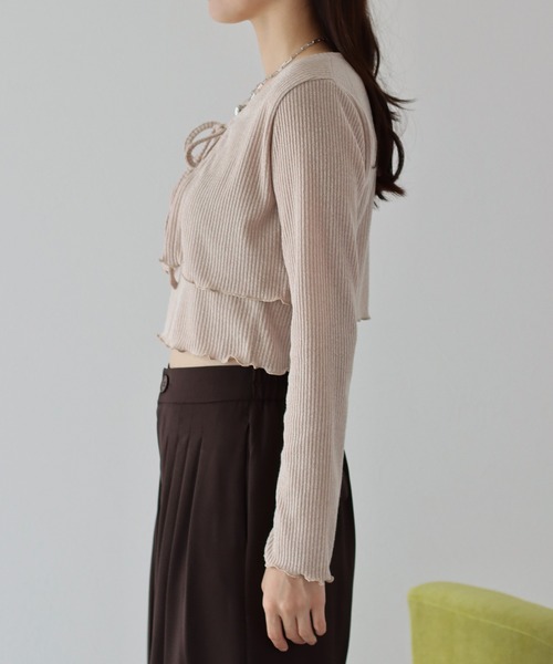 BLUEEAST(ブルーイースト)の「リボンカーディガン&キャミSET(アンサンブル・レディース・ブラック/ベージュ/アイボリー・MEDIUM)」の19枚目の写真
