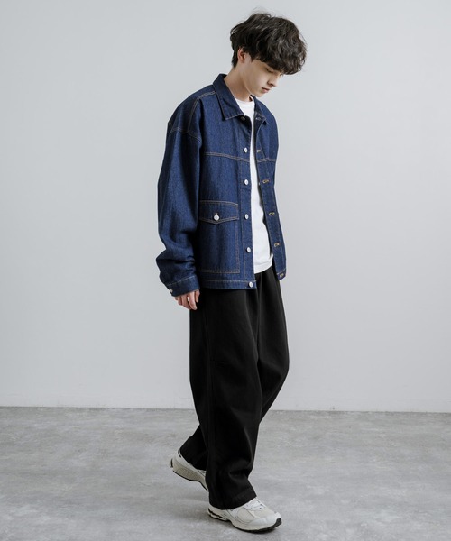 Rocky Monroe(ロッキーモンロー)の「ワイドシルエットバルーンデニムパンツ(デニムパンツ・メンズ・ライトインディゴブルー/インディゴブルー/ライトブラック/ケミカルウォッシュ/ブラック/スミクロ・L/XL/M)」の9枚目の写真
