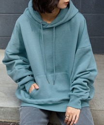 12oz ヘビーウェイト ビッグシルエット プルオーバー パーカーブルー系2