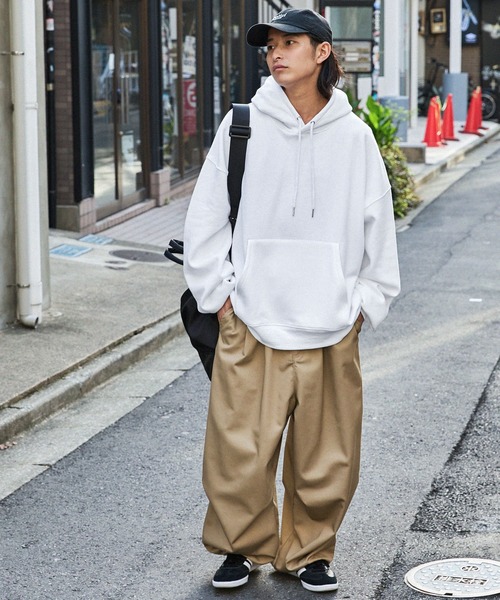 12oz ヘビーウェイト ビッグシルエット プルオーバー パーカー MONO