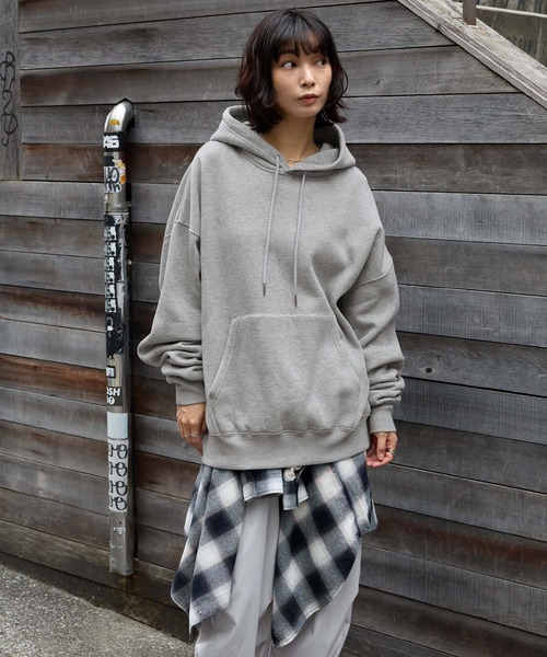 12oz ヘビーウェイト ビッグシルエット プルオーバー パーカー MONO