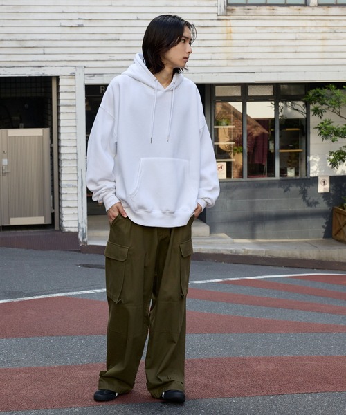 12oz ヘビーウェイト ビッグシルエット プルオーバー パーカー MONO