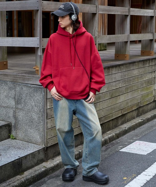 12oz ヘビーウェイト ビッグシルエット プルオーバー パーカー MONO