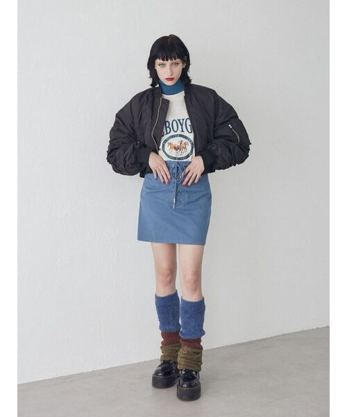 jouetie(ジュエティ)の「ボリュームニットレッグウォーマー(レッグウォーマー・レディース・ブラック/パープル/カーキ・FREE)」の22枚目の写真