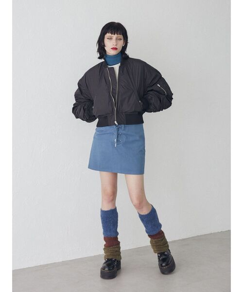 jouetie(ジュエティ)の「ボリュームニットレッグウォーマー(レッグウォーマー・レディース・ブラック/パープル/カーキ・FREE)」の19枚目の写真