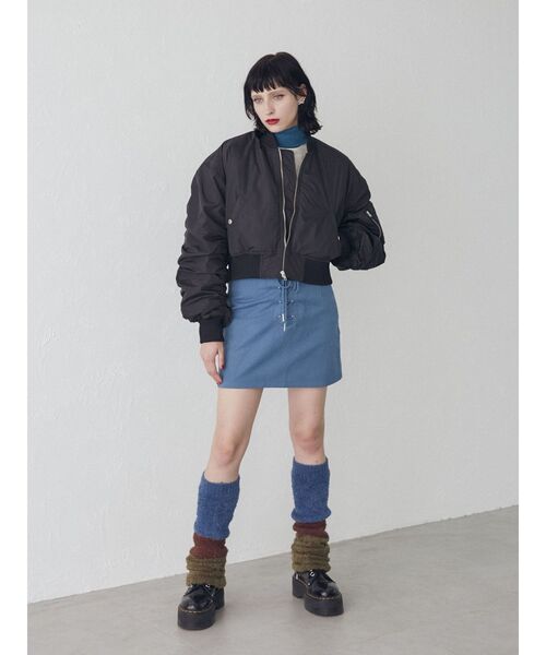 jouetie(ジュエティ)の「ボリュームニットレッグウォーマー(レッグウォーマー・レディース・ブラック/パープル/カーキ・FREE)」の18枚目の写真