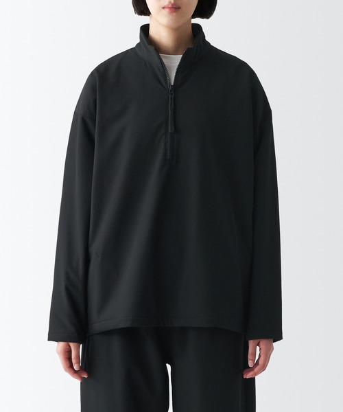 MUJI Labo ムジラボ 裏起毛プルオーバー 男女兼用M 黒 無印良品（ムジルシリョウヒン）の「裏起毛プルオーバー（その他