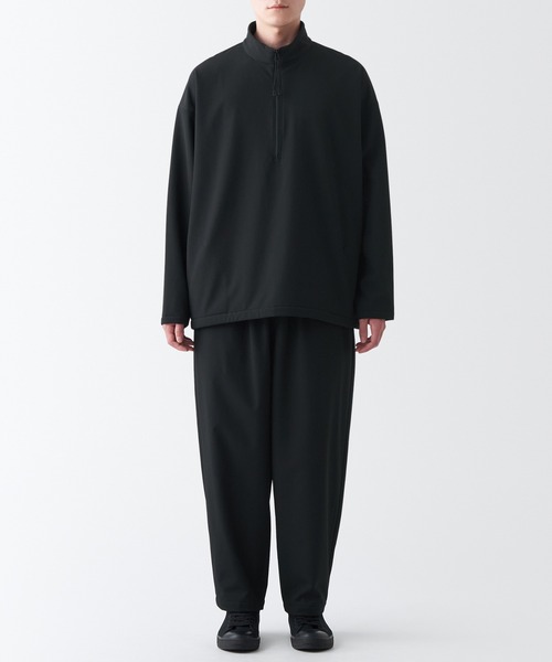 【入手困難】muji labo ムジラボ　裏起毛セットアップ muji labo 裏起毛プルオーバー ブラック 黒 Mサイズ ムジラボ 男女兼用