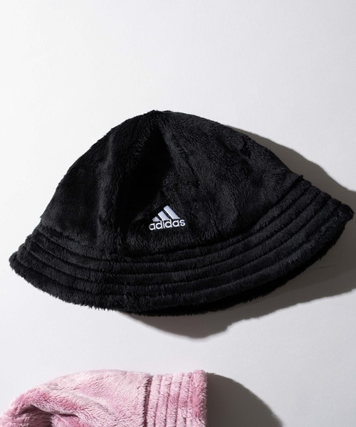 adidas（アディダス）の「WEGO/adidas FAKEFUR HAT（ハット・レディース・ホワイト/ブラック/ピンク・FREE）」の6枚目の写真