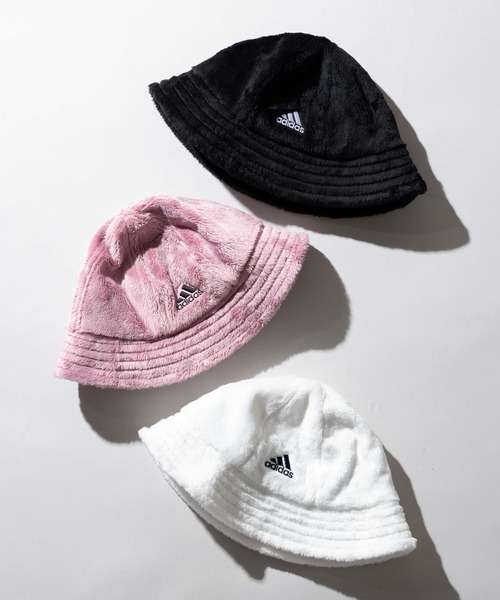 adidas（アディダス）の「WEGO/adidas FAKEFUR HAT（ハット・レディース・ホワイト/ブラック/ピンク・FREE）」の4枚目の写真