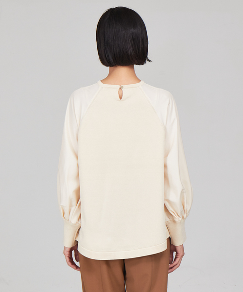 qualite（カリテ）の「フォルムスリーブコンビニット（ニット/セーター・レディース・キャメル/ブラック/アイボリー・フリー）」の14枚目の写真